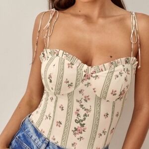 Reformation Novena top in Heath - 8